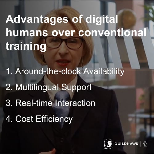 Advantages of digital humans over conventional training