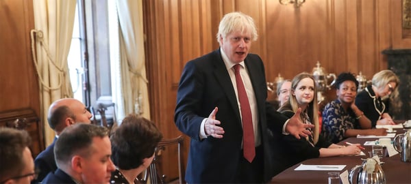 Boris Johnson in a meeting