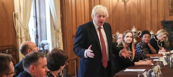 Boris Johnson in a meeting