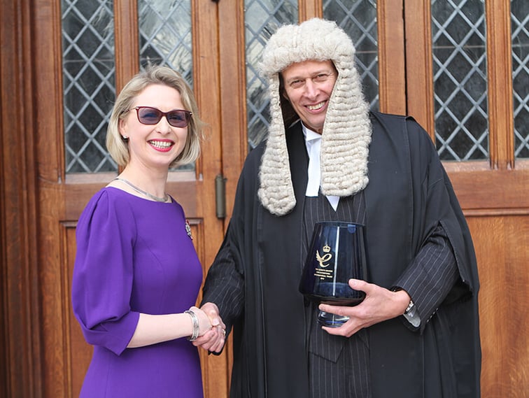 Jurga with the mayor
