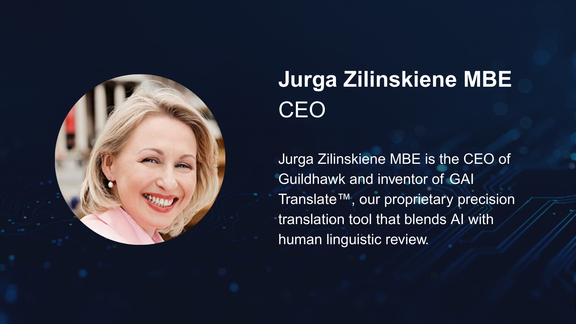 Jurga Zilinskiene MBE_Guildhawk