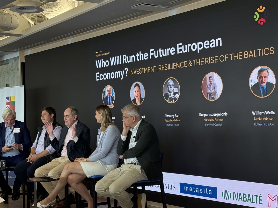 Panel moderated by Edward Lucas, founder of the Baltic International Security Center, the panel brought together Auksė Jurkutė of Bank of America, Timothy Ash of Chatham House, Kasparas Jurgelionis of Iron Wolf Capital and William Wells of Rothschild & Co to explore how Lithuania, the Baltics and Central and Eastern Europe can shape Europe's next era of growth.