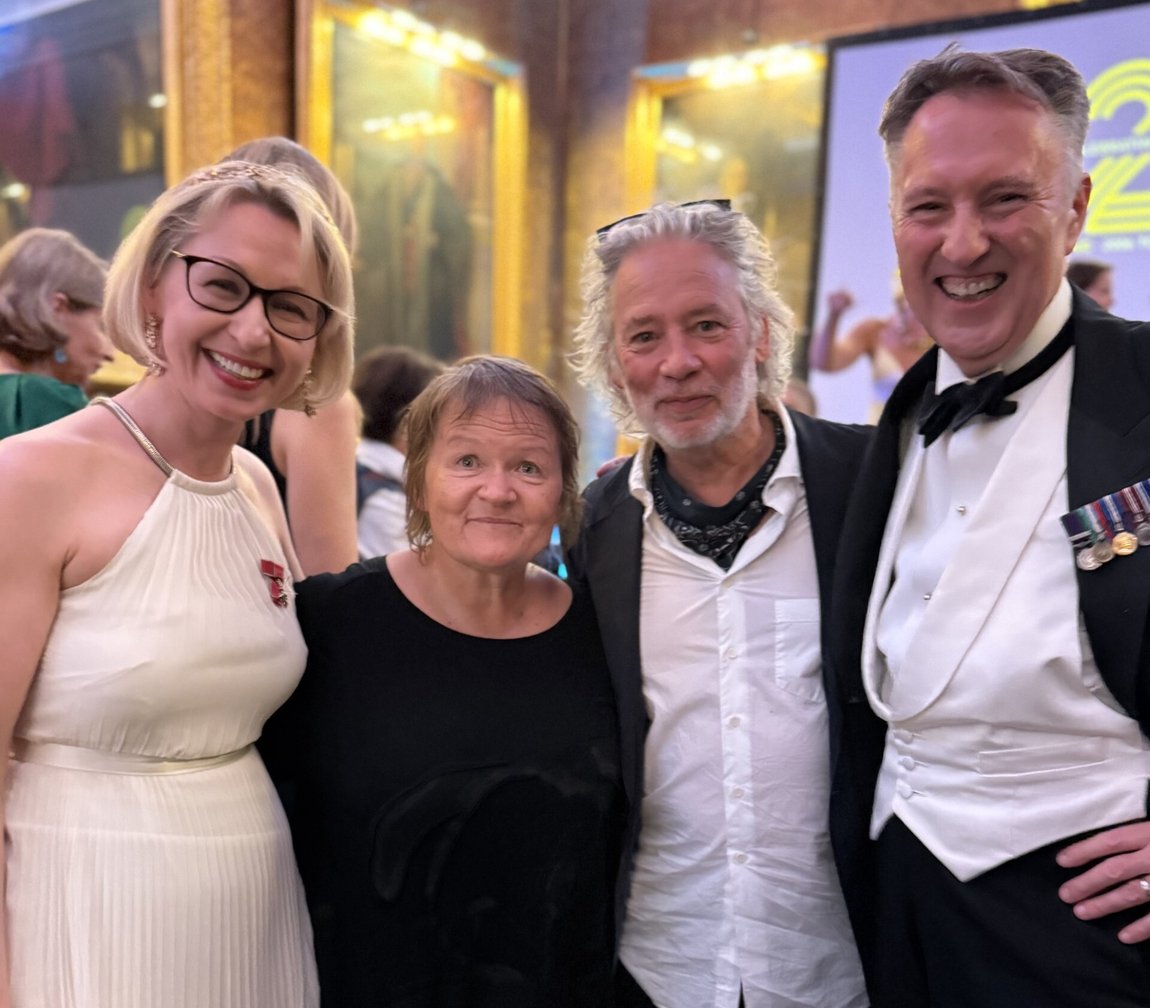David Clarke and Jurga Zilinskiene MBE with Dalia and Dexter 