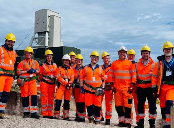 Guildhawk's Director David Clarke and ABMEC colleagues visiting Woodsmith Mine site in North Yorkshire, where engineers are developing a major underground polyhalite mining project.